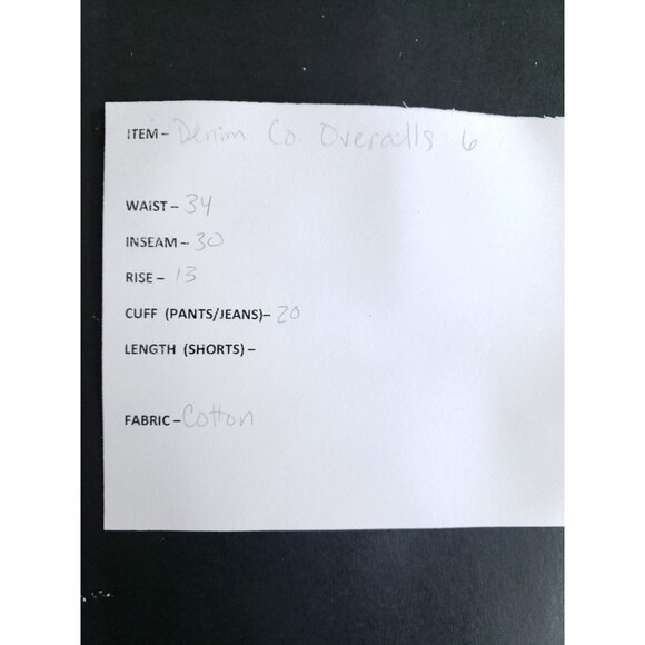 Denim Co. Womens Size 6 Black Denim Overalls With Pockets & Adjustable Straps - Picture 8 of 9